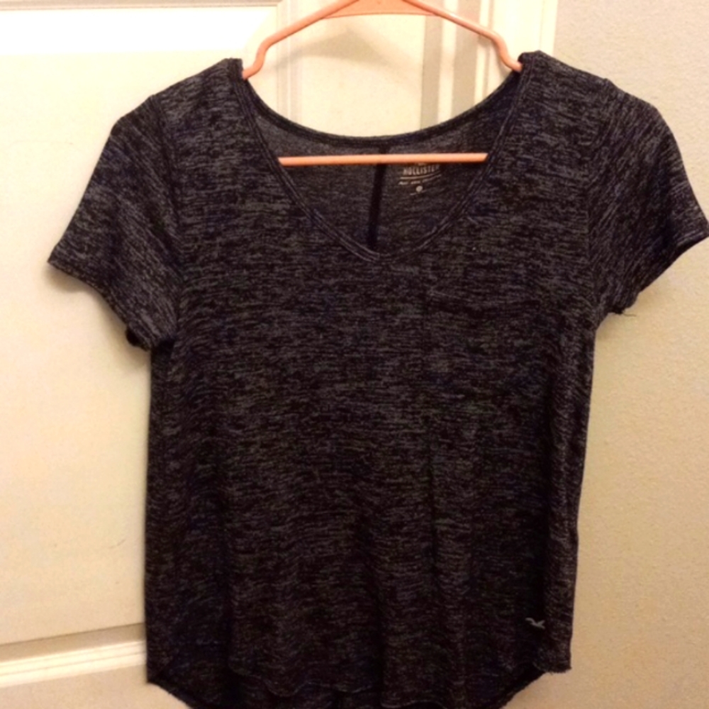 black and grayish shirt